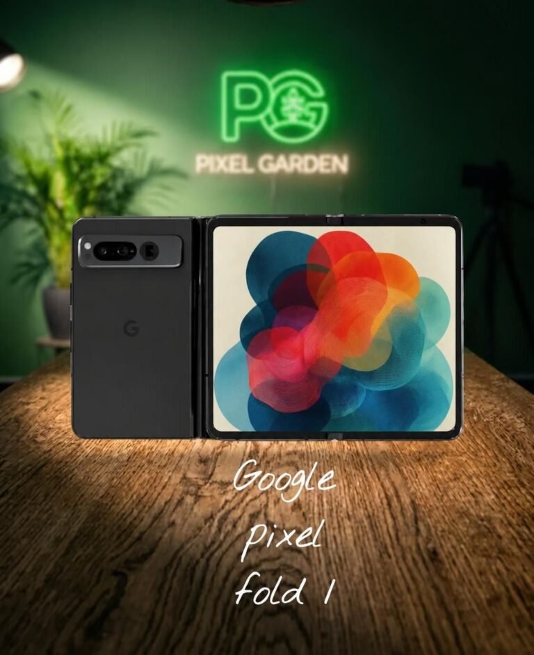 Google pixel fold one front and back view
